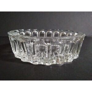Ashtray Round Clear Glass 5 3/4" Heavy Cigarette Cigar Tall
